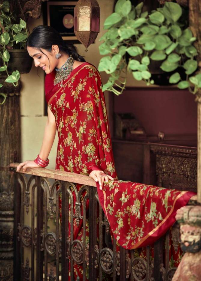 Kashvi Phulwari Casual Wear Georgette Printed Designer Saree Collection